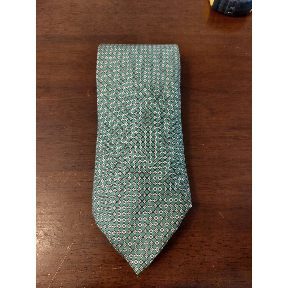 Brooks Brothers 346 Pure Silk Multicolor Geometric Necktie Made in USA Classic